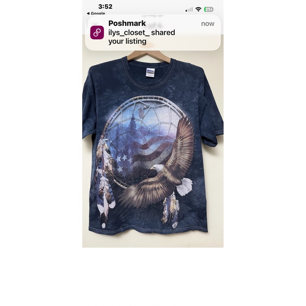 Gildan Men's Eagle Dreamcatcher‎ Tie Dye T-Shirt